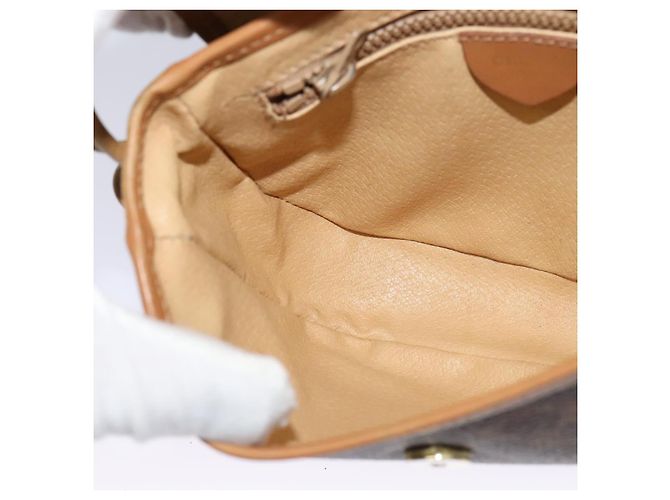 Céline Borsa a spalla in tela Macadam CELINE in pelle PVC marrone oro Auth sw330 D'oro - vista 19