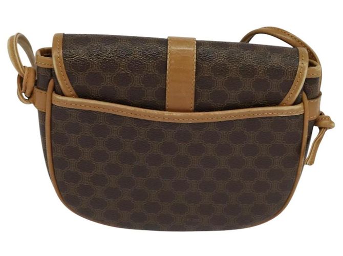 Céline Borsa a spalla in tela Macadam CELINE in pelle PVC marrone oro Auth sw330 D'oro - vista 3
