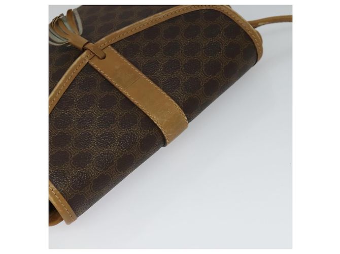 Céline Borsa a spalla in tela Macadam CELINE in pelle PVC marrone oro Auth sw330 D'oro - vista 6