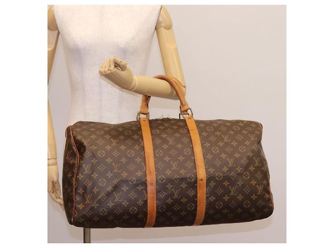 LOUIS VUITTON Monogram Keepall 55 Borsa Boston M41424 LV Auth MX262 Monogramma - vista 22