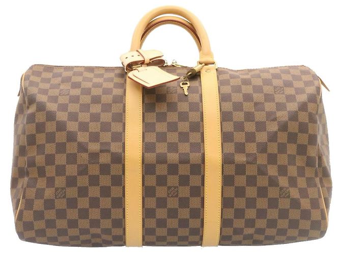 LOUIS VUITTON Borsa Boston Keepall 45 Damier Ebene Auth LV 26495S - vista 13