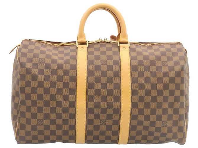 LOUIS VUITTON Borsa Boston Keepall 45 Damier Ebene Auth LV 26495S - vista 2