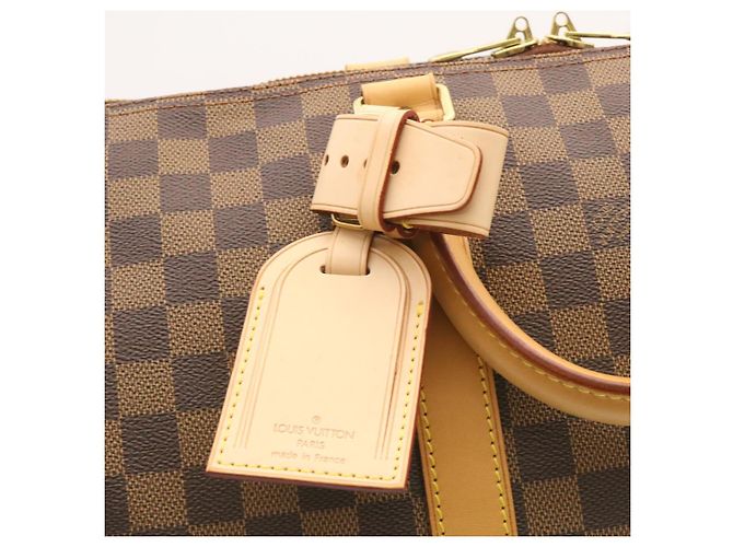 LOUIS VUITTON Borsa Boston Keepall 45 Damier Ebene Auth LV 26495S - vista 20