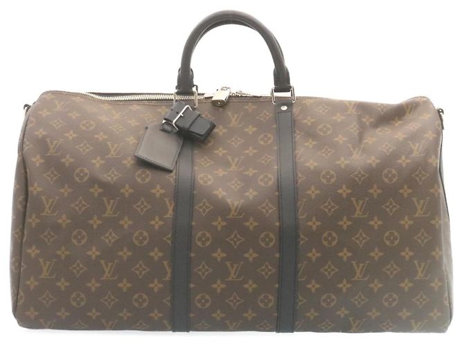LOUIS VUITTON Monogram Macassar Keepall Bandouliere 55 M56714 Auth 28882S Monogramma - vista 13