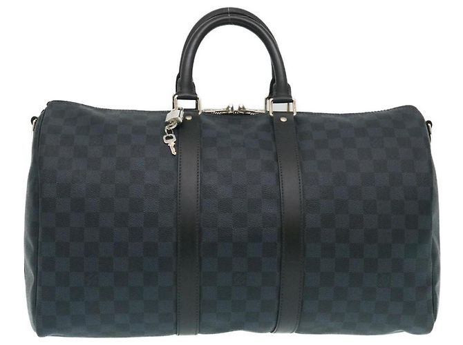 LOUIS VUITTON Borsa Boston Keepall Bandoulière 45 Damier Cobalt N41349 Auth 29189S - vista 13