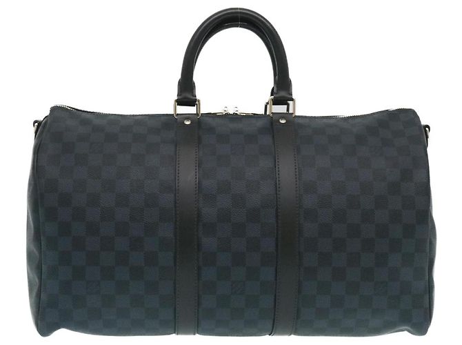LOUIS VUITTON Borsa Boston Keepall Bandoulière 45 Damier Cobalt N41349 Auth 29189S - vista 2