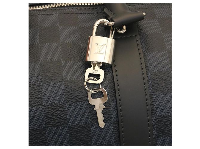 LOUIS VUITTON Borsa Boston Keepall Bandoulière 45 Damier Cobalt N41349 Auth 29189S - vista 20