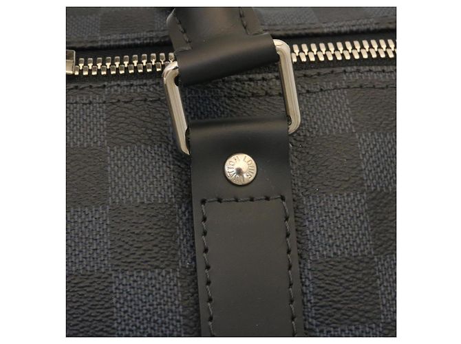 LOUIS VUITTON Borsa Boston Keepall Bandoulière 45 Damier Cobalt N41349 Auth 29189S - vista 21