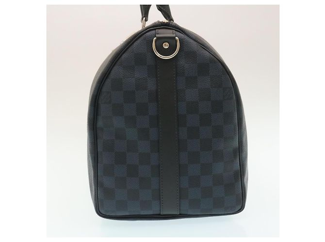 LOUIS VUITTON Borsa Boston Keepall Bandoulière 45 Damier Cobalt N41349 Auth 29189S - vista 3