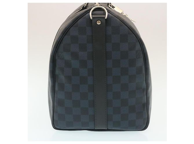 LOUIS VUITTON Borsa Boston Keepall Bandoulière 45 Damier Cobalt N41349 Auth 29189S - vista 4