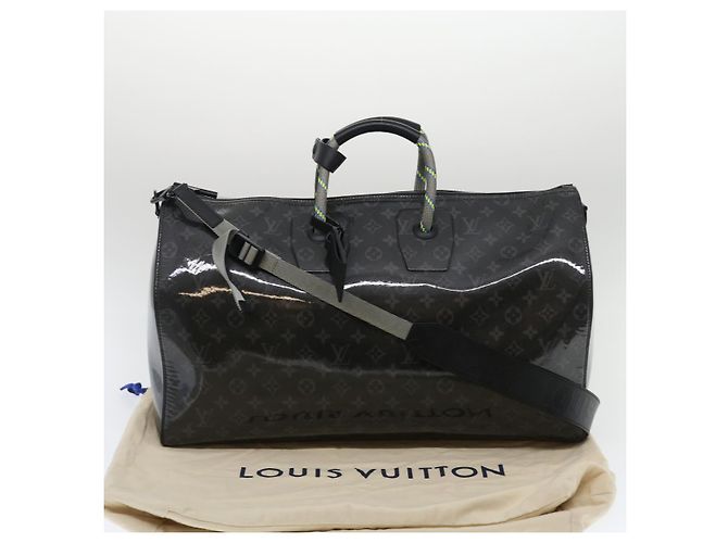 LOUIS VUITTON Eclipse Glaze Keepall Bandouliere 50 Borsa Boston M43901 Auth 29548S Nero - Ansicht 12