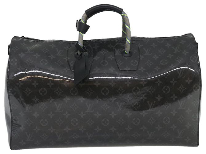 LOUIS VUITTON Eclipse Glaze Keepall Bandouliere 50 Borsa Boston M43901 Auth 29548S Nero - Ansicht 13