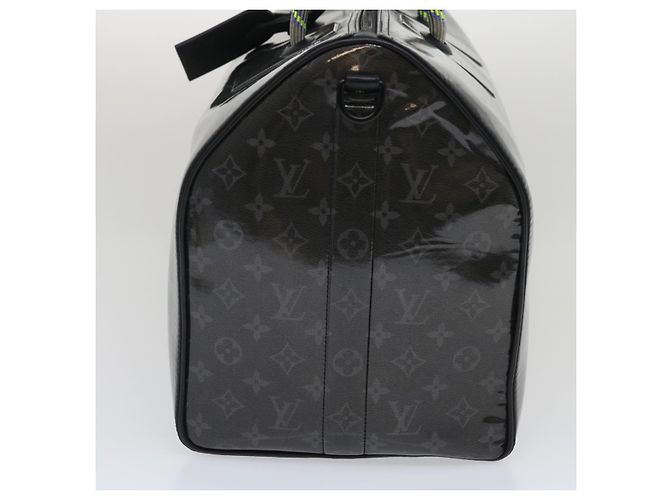 LOUIS VUITTON Eclipse Glaze Keepall Bandouliere 50 Borsa Boston M43901 Auth 29548S Nero - Ansicht 3
