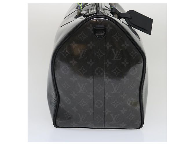 LOUIS VUITTON Eclipse Glaze Keepall Bandouliere 50 Borsa Boston M43901 Auth 29548S Nero - Ansicht 4
