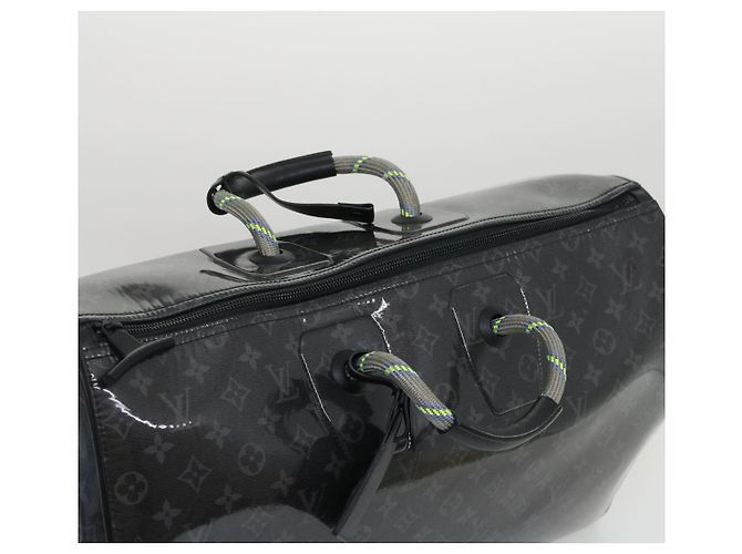 LOUIS VUITTON Eclipse Glaze Keepall Bandouliere 50 Borsa Boston M43901 Auth 29548S Nero - Ansicht 6