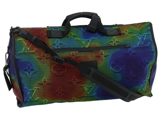 LOUIS VUITTON KeepallBandouliere 50 BostonBag Reversibile 2054 M44939 Auth 29550S Multicolore - vista 11