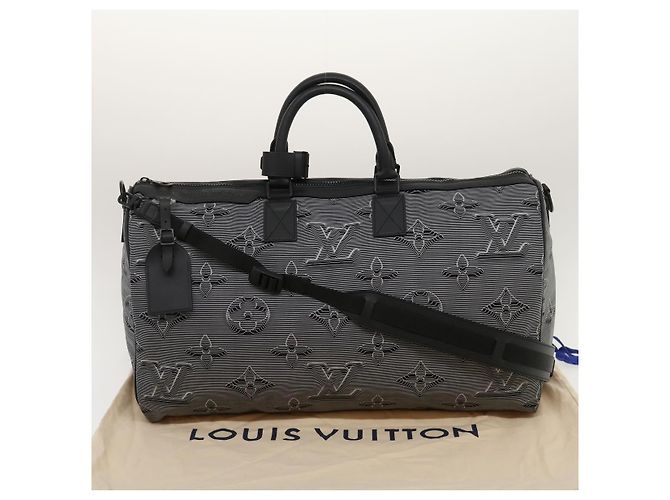 LOUIS VUITTON KeepallBandouliere 50 BostonBag Reversibile 2054 M44939 Auth 29550S Multicolore - vista 12