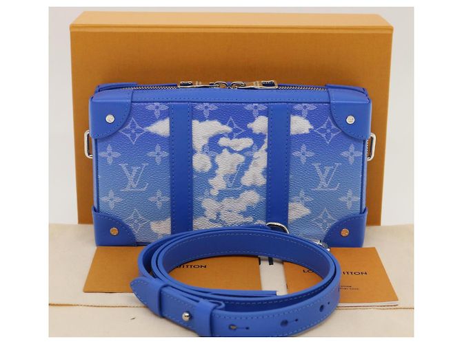 LOUIS VUITTON Monogram Clouds Soft Trunk Wallet Borsa a Spalla M45432 Auth 29570S Blu - vista 12