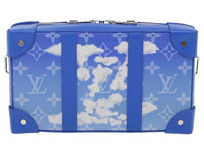 LOUIS VUITTON Monogram Clouds Soft Trunk Wallet Borsa a Spalla M45432 Auth 29570S Blu - vista 13