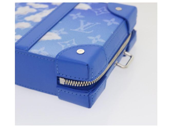 LOUIS VUITTON Monogram Clouds Soft Trunk Wallet Borsa a Spalla M45432 Auth 29570S Blu - vista 14