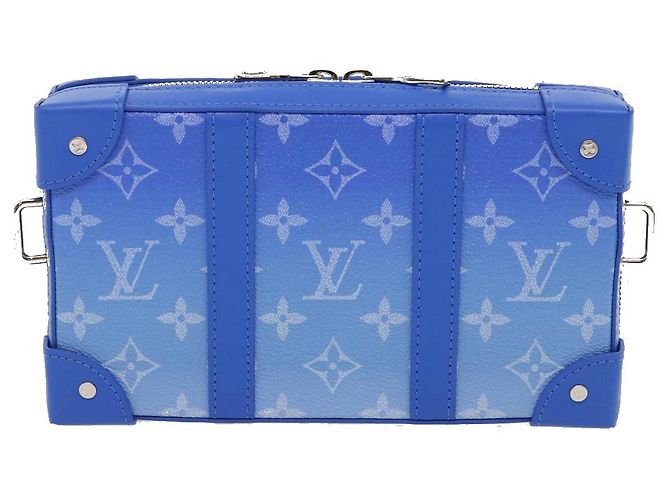 LOUIS VUITTON Monogram Clouds Soft Trunk Wallet Borsa a Spalla M45432 Auth 29570S Blu - vista 2