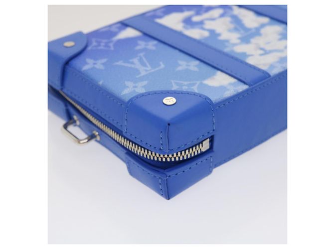 LOUIS VUITTON Monogram Clouds Soft Trunk Wallet Borsa a Spalla M45432 Auth 29570S Blu - vista 7