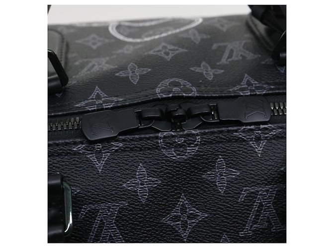 LOUIS VUITTON Monogram Eclipse Vivienne Keepall 50 Boston Bag M43683 Auth 34733S - view 18