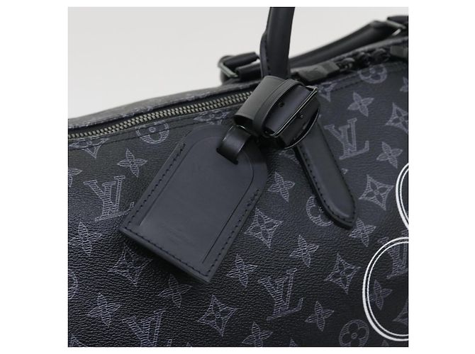 LOUIS VUITTON Monogram Eclipse Vivienne Keepall 50 Boston Bag M43683 Auth 34733S - view 20