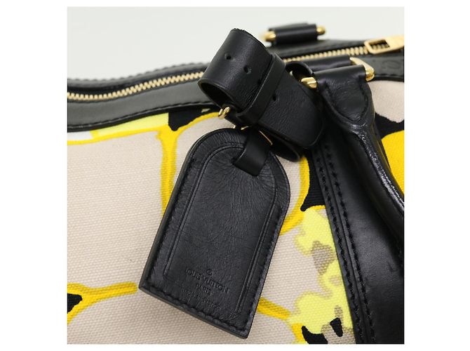 LOUIS VUITTON Toile Canwan Keepall Bandouliere 50 Borsa Boston M95366 Auth 30574S Nero Giallo - vista 19