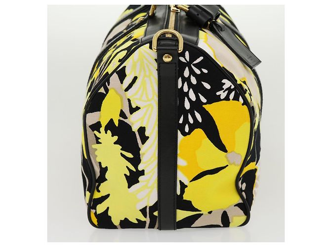 LOUIS VUITTON Toile Canwan Keepall Bandouliere 50 Borsa Boston M95366 Auth 30574S Nero Giallo - vista 4