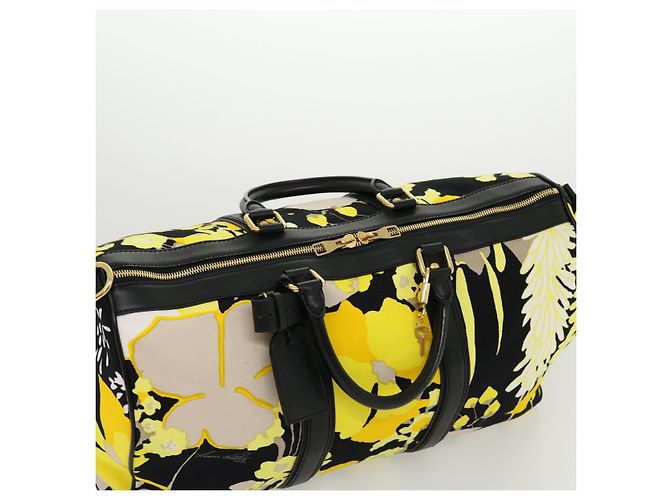 LOUIS VUITTON Toile Canwan Keepall Bandouliere 50 Borsa Boston M95366 Auth 30574S Nero Giallo - vista 6