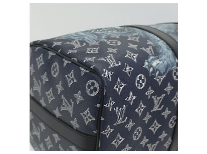 LOUIS VUITTON Monogram savanna Keepall Bandouliere 45 Boston M54129 Auth 33473S Blu navy - vista 15
