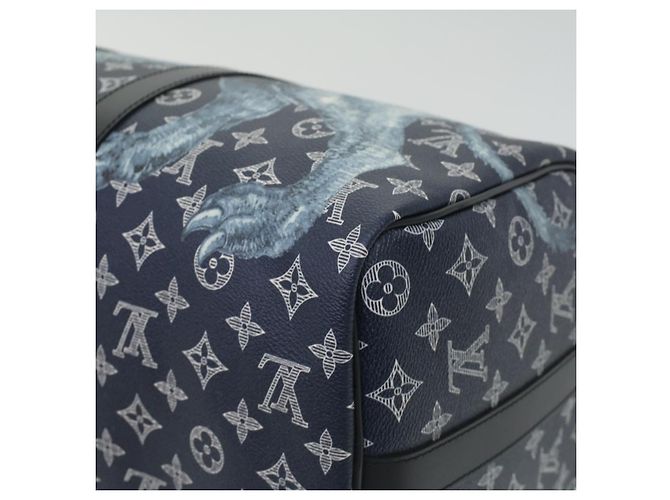 LOUIS VUITTON Monogram savanna Keepall Bandouliere 45 Boston M54129 Auth 33473S Blu navy - vista 16