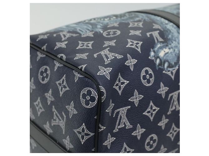 LOUIS VUITTON Monogram savanna Keepall Bandouliere 45 Boston M54129 Auth 33473S Blu navy - vista 17