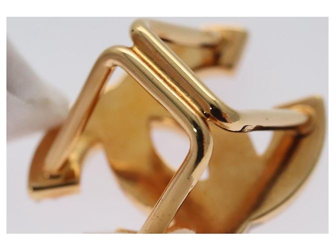 Anello per sciarpa CHANEL metallo tono oro rosa CC Auth 101356 - vista 8