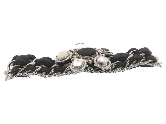 Chanel Bracciale rigido in metallo nero CC Auth am1441sSA - vista 5