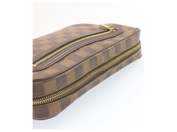 LOUIS VUITTON Clutch Marly Dragonne GM Damier Ebene Ordine SP LV Auth 25039SA - vista 4