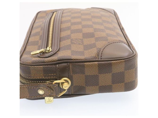 LOUIS VUITTON Clutch Marly Dragonne GM Damier Ebene Ordine SP LV Auth 25039SA - vista 6
