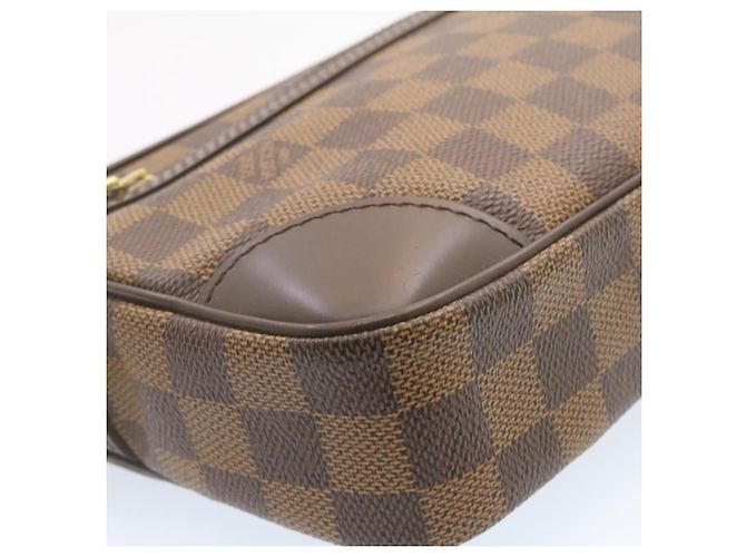 LOUIS VUITTON Clutch Marly Dragonne GM Damier Ebene Ordine SP LV Auth 25039SA - vista 8