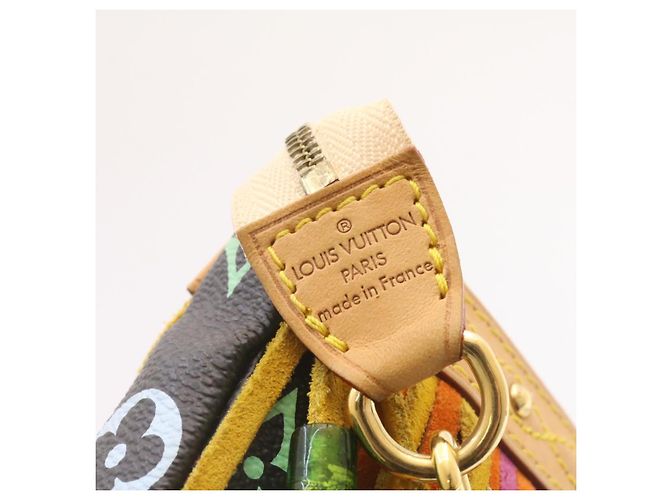 Bucket LOUIS VUITTON Monogramm Multicolor Eimerfransen Tasche Schwarz M40110 Auth 25649S - Ansicht 37