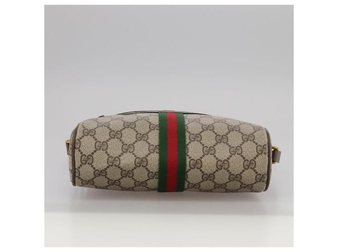 Gucci Borsa a spalla GG Supreme Sherry Line in PVC beige rosso verde Auth mr832 - vista 10