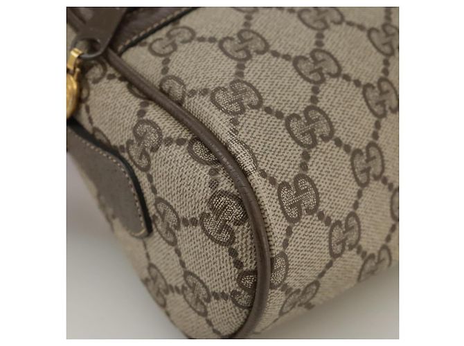 Gucci Borsa a spalla GG Supreme Sherry Line in PVC beige rosso verde Auth mr832 - vista 11