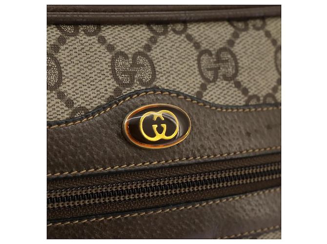 Gucci Borsa a spalla GG Supreme Sherry Line in PVC beige rosso verde Auth mr832 - vista 15