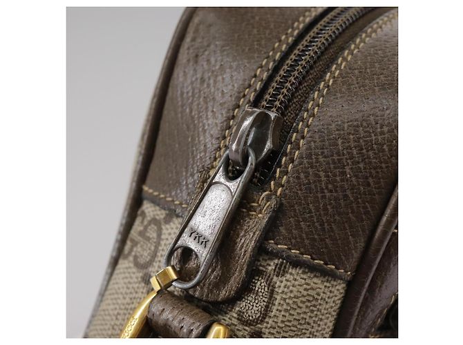 Gucci Borsa a spalla GG Supreme Sherry Line in PVC beige rosso verde Auth mr832 - vista 16