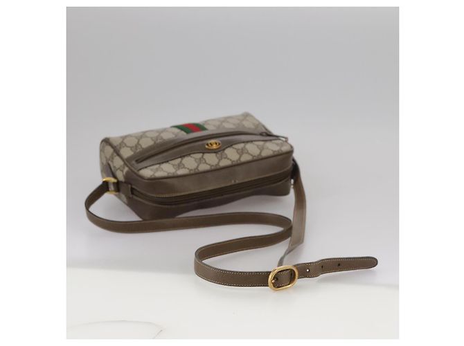 Gucci Borsa a spalla GG Supreme Sherry Line in PVC beige rosso verde Auth mr832 - vista 7