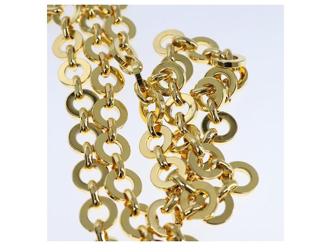 Borsa a spalla Vala Chain in pelle marrone e oro di Salvatore Ferragamo Auth yk16268 D'oro - vista 14