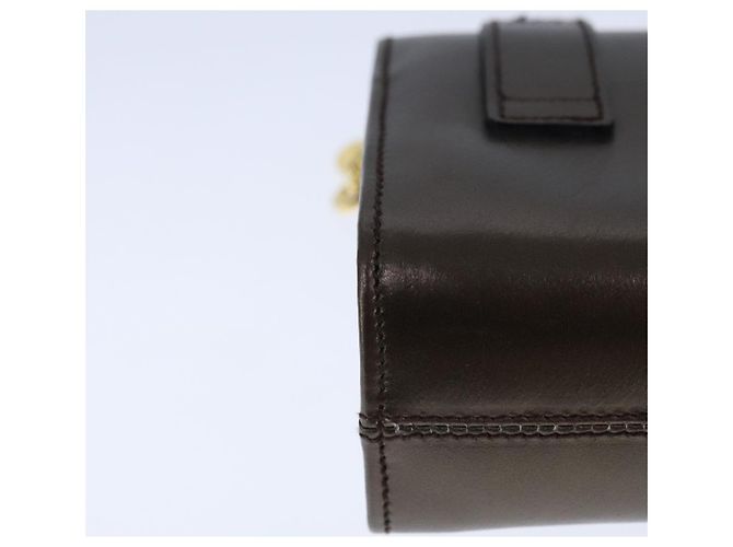 Borsa a spalla Vala Chain in pelle marrone e oro di Salvatore Ferragamo Auth yk16268 D'oro - vista 17