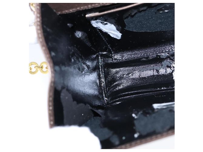 Borsa a spalla Vala Chain in pelle marrone e oro di Salvatore Ferragamo Auth yk16268 D'oro - vista 20