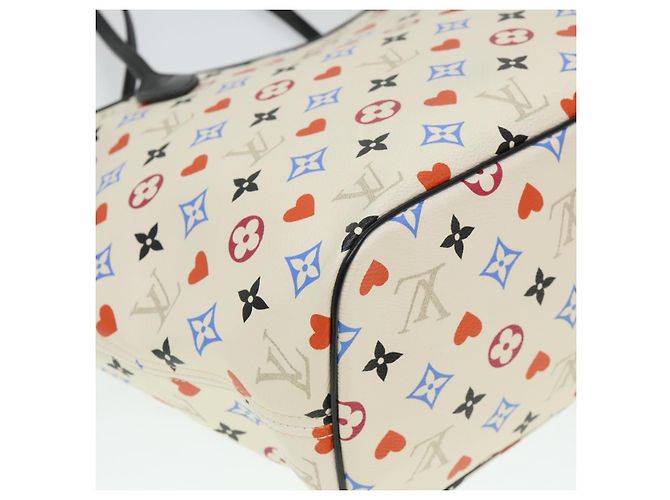 LOUIS VUITTON Monogram Game Neverfull MM Borsa Tote Bianca M57462 LV Auth 38983S Bianco Multicolore - vista 17