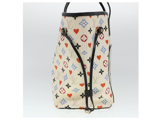 LOUIS VUITTON Monogram Game Neverfull MM Borsa Tote Bianca M57462 LV Auth 38983S Bianco Multicolore - vista 4